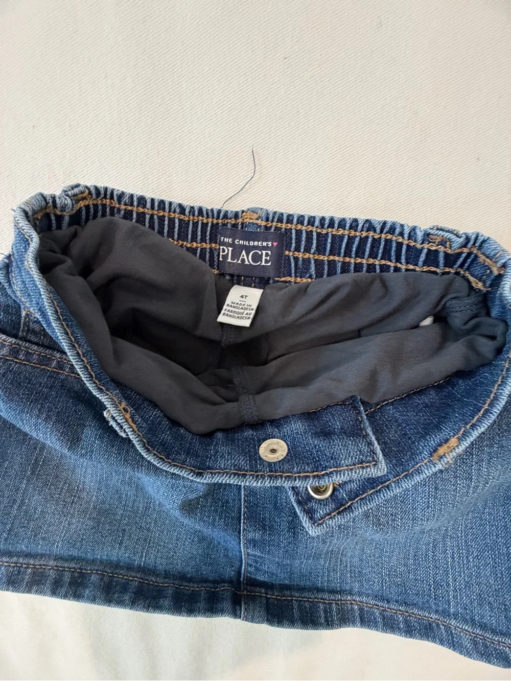 The Children's Place Navy Skirt Denim-Style Elastic Waistband
